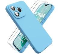 Ikziwreo Coque pour Honor 400 Lite 5G, Housse Silicone Souple Ultra-Mince de Couleur Pure, Coque en Caoutchouc Antichoc - Bleu Ciel