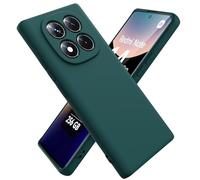 Ikziwreo Coque pour Xiaomi Redmi Note 14 Pro 5G, Housse Silicone Souple Ultra-Mince de Couleur Pure, Coque en Caoutchouc Antichoc - Vert Nuit