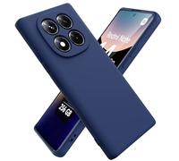 Ikziwreo Coque pour Xiaomi Redmi Note 14 Pro 5G, Housse Silicone Souple Ultra-Mince de Couleur Pure, Coque en Caoutchouc Antichoc - Bleu Nuit
