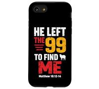 Il a laissé Le Texte Grunge des 99 versets de la Bible sur la Foi chrétienne Coque pour iPhone SE (2020) / 7/8