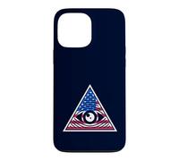 Œil à l'intérieur du Drapeau américain Pyramide - Conspiration des Yeux Qui voient Tout Coque pour iPhone 13 Pro Max
