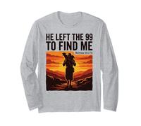 Il a quitté Le 99 pour me trouver Christian Faith Shepherd Sunset Manche Longue