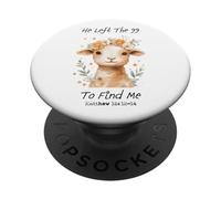 Il a quitté Les 99 pour me trouver la Bible chrétienne catholique de Jésus PopSockets PopGrip Adhésif