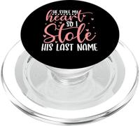 Il a volé Mon cœur Alors J'Ai volé Son nom de Famille Wifey Married PopSockets PopGrip pour MagSafe
