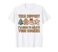 Il Aide Christmas Tech Support I'm Here to Delete Cookies T-Shirt