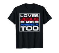 Il Aime Jésus et l'Amérique Aussi T-Shirt