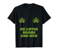 Il Aime Les Seins et Les bourgeons, des Seins drôles, Une Herbe Mignonne et Sexy T-Shirt
