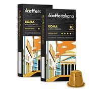 Il Caffè Italiano Capsules Compatibles Nespresso Roma 200pcs | Capsules de Café Compatibles Nespresso Avec un Arôme Riche et Intense | Capsules Nespresso Compatibles Made In Italy | Frhome