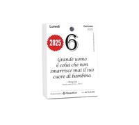 Il Calendario Filosofico 2025, remplacement format A6 de 10 x 14 cm, le premier et l'original calendrier de table avec 365 jours de phrases philosophiques, lire chaque jour une phrase, conçu et créé à