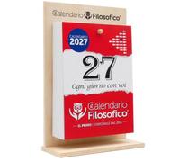 Il Calendario Filosofico 2027 avec support en bois, format A4 21 x 30 cm