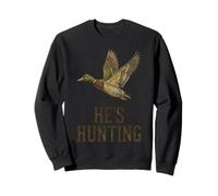 Il Chasse Une Cible de Camouflage rétro Chasseur de Canards Sweatshirt
