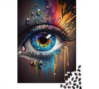 Œil Coloré Puzzle 1000 Pièces Puzzle pour Adultes Style Artistique Décor Détente Famille 52x38cm/1000pcs