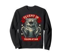 Il crie couramment à 3 h du Matin, Minuit, félin Sweatshirt