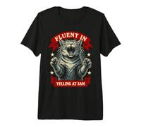 Il crie couramment à 3 h du Matin, Minuit, félin T-Shirt Haut de Gamme