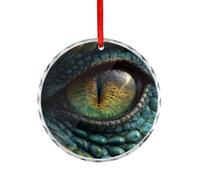 Œil de dragon en cristal à suspendre pour décoration de sapin de Noël