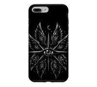 Œil de séraphin Noir Plume céleste Mystique n'ayez Pas Peur Coque pour iPhone 7 Plus/8 Plus