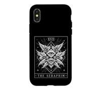 Œil de séraphin Noir Plume céleste Mystique n'ayez Pas Peur Coque pour iPhone X/XS