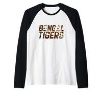 Œil de Tigre à l'intérieur des Tigres du Bengale Lettres Grasses Amoureux Manche Raglan