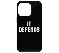 Il dépend de l'humour Comptable Design Professionnel Coque pour iPhone 13 Pro