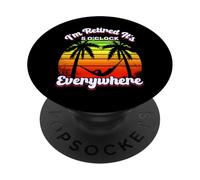 Il est 5 Heures Partout où Je suis retraité, Retraite Estivale PopSockets PopGrip Adhésif