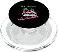 Il est 5 Heures Quelque Part, des Flamants Roses boivent des Cocktails Amusants PopSockets PopGrip pour MagSafe