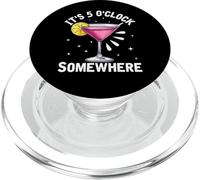 Il est 5 Heures Quelque Part pour Un Amateur de Cocktails Amusants PopSockets PopGrip pour MagSafe