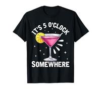 Il est 5 Heures Quelque Part pour Un Amateur de Cocktails Amusants T-Shirt