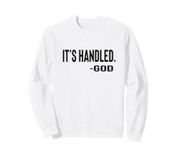 IL EST GÉRÉ par Dieu Texte Noir Conçu Sweatshirt