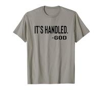IL EST GÉRÉ par Dieu Texte Noir Conçu T-Shirt