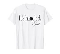 IL EST GÉRÉ par Dieu Texte Noir Conçu T-Shirt