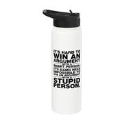 Il est impossible de gagner un argument avec une personne stupide B/G Stainless Steel Insulated Water Bottle