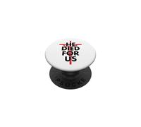 Il est Mort pour Nous, Jésus chrétien, sur la Croix | Faith Easter PopSockets PopGrip Adhésif