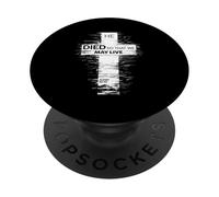 Il est Mort pour Que Nous puissions Vivre John 10:10 Christian Cross PopSockets PopGrip Adhésif