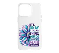 Il est Normal de Respirer Une Fleur de Sensibilisation au Suicide Coque pour iPhone 15 Pro Max