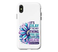 Il est Normal de Respirer Une Fleur de Sensibilisation au Suicide Coque pour iPhone X/XS