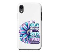 Il est Normal de Respirer Une Fleur de Sensibilisation au Suicide Coque pour iPhone XR