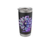 Il est normal de respirer une fleur de sensibilisation au suicide Gobelet isotherme en acier inoxydable double paroi