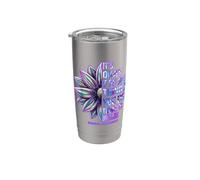 Il est normal de respirer une fleur de sensibilisation au suicide Gobelet isotherme en acier inoxydable double paroi