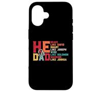 Il est Papa, Courageux, comme David, Intelligent, comme Joseph, Sage Coque pour iPhone 16