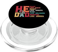 Il est Papa, Courageux, comme David, Intelligent, comme Joseph, Sage PopSockets PopGrip pour MagSafe