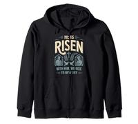 Il est ressuscité avec Lui We Rise New Life Christian Streetwear Sweat à Capuche