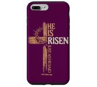 Il est ressuscité comme il Dit Croix chrétienne Pâques Matthieu Coque pour iPhone 7 Plus/8 Plus