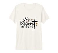 Il est ressuscité Croix Jésus Religieux - Jour de Pâques - Chrétiens T-Shirt Haut de Gamme