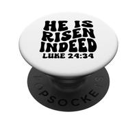 Il est ressuscité en Effet Luc 24-34 Résurrection Dimanche Jésus PopSockets PopGrip Adhésif