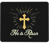 Il Est Ressuscité, Jésus-Christ, Christianisme, Pâques Tapis De Souris Antidérapant Mouse Pad Durable Mousepad pour Travail Bureau Maison 25X30Cm