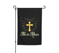 Il est ressuscité - Jésus-Christ - Décoration de Pâques chrétienne 30 x 45 cm pour jardin et extérieur