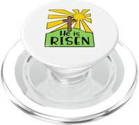 Il est ressuscité - Jésus résurrection chrétienne Happy Easter Day PopSockets PopGrip pour MagSafe