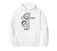 Il est ressuscité Matthieu 28 6 Mignon Jésus Pâques Doodle dessiné à la Main Sweat à Capuche