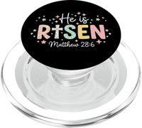 Il est ressuscité Matthieu 28 6 Verset biblique Jésus chrétien PopSockets PopGrip pour MagSafe