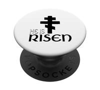 Il est ressuscité orthodoxe christianisme orthodoxe Grec Pâques PopSockets PopGrip Adhésif